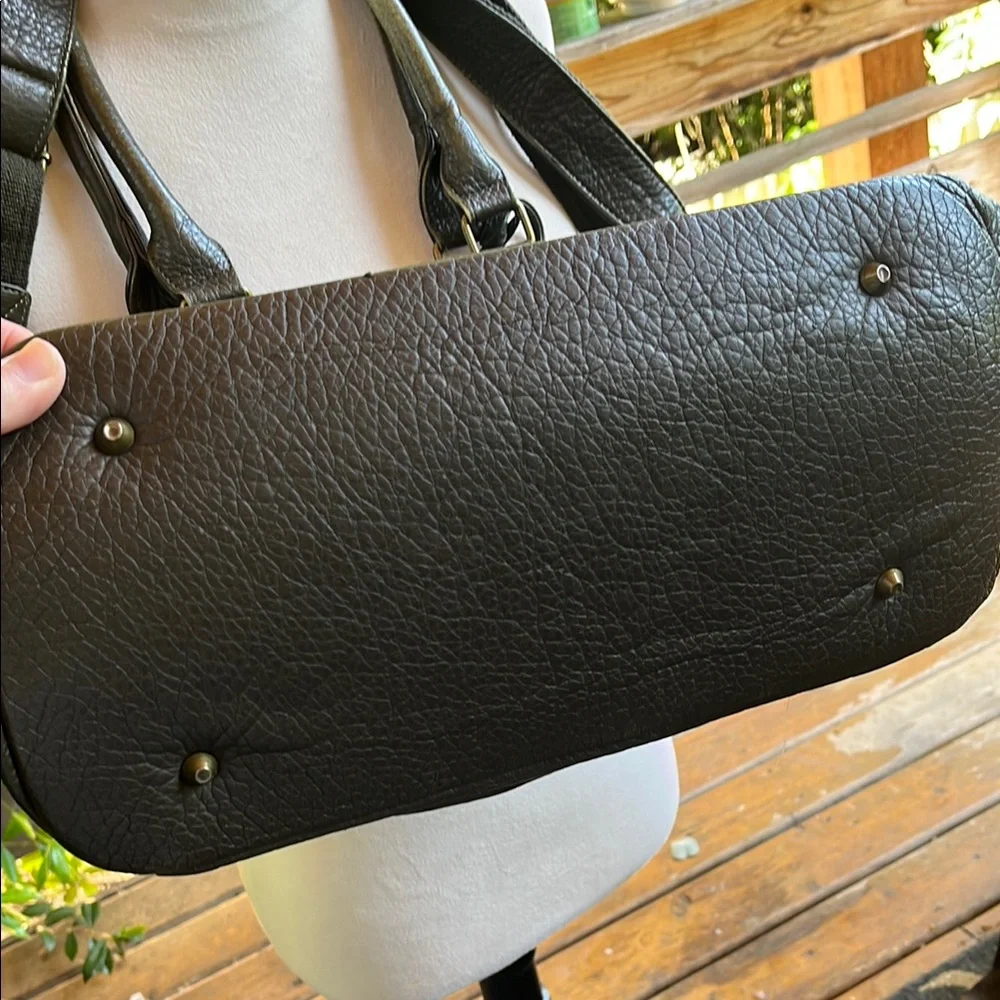 PISTIL Olive Green Shoulder Bag with Leather Handles - Picture 13 of 17